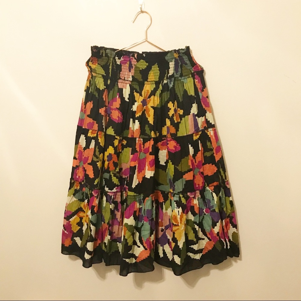 Chaudry KC boho floral peasant skirt size small